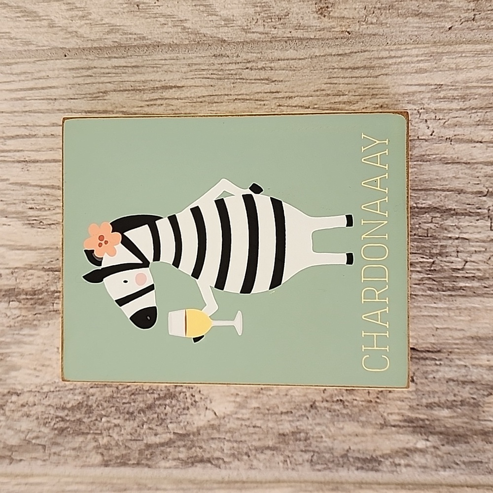 Fun Zebra wine sign Primitives by Kathy